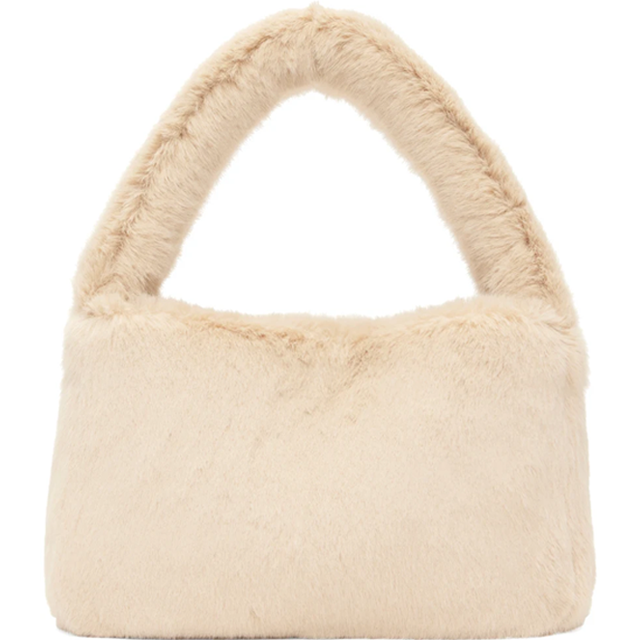 Ulisty Women Winter Large Faux Fur Shoulder Bag Circle Handle Plush Handbag Fluffy Crossbody Bag