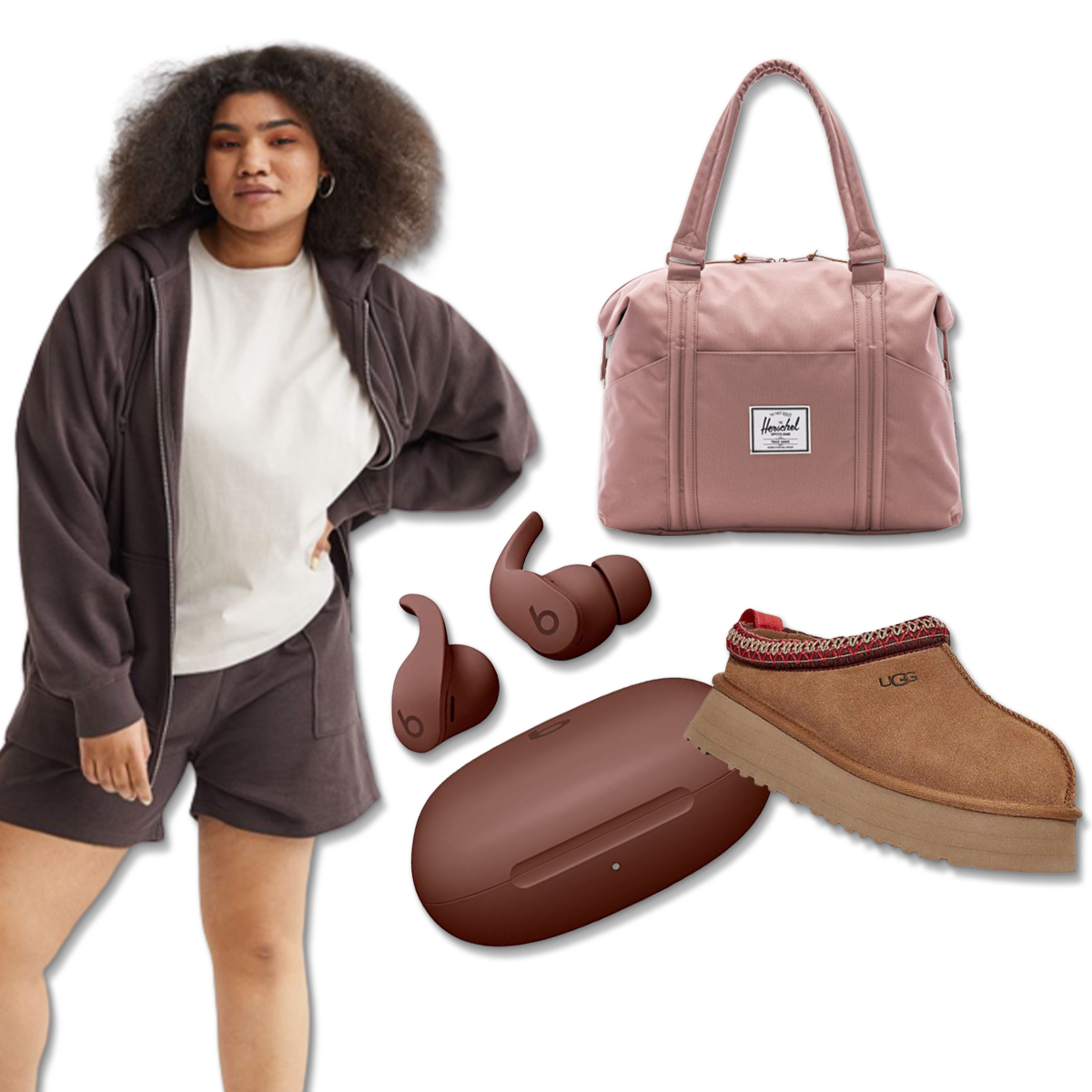 Bershka faux leather legging in brown