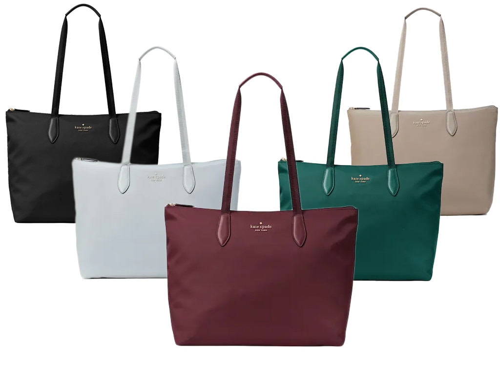 Kate Spade - Olive Green & Multicolor Leaf Print Tote Bag w/ Strap –  Current Boutique
