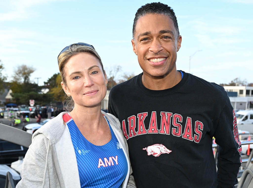 ที.เจ. Holmes ได้รับบาดเจ็บขณะวิ่งมาราธอนในชิคาโกกับ Amy Robach