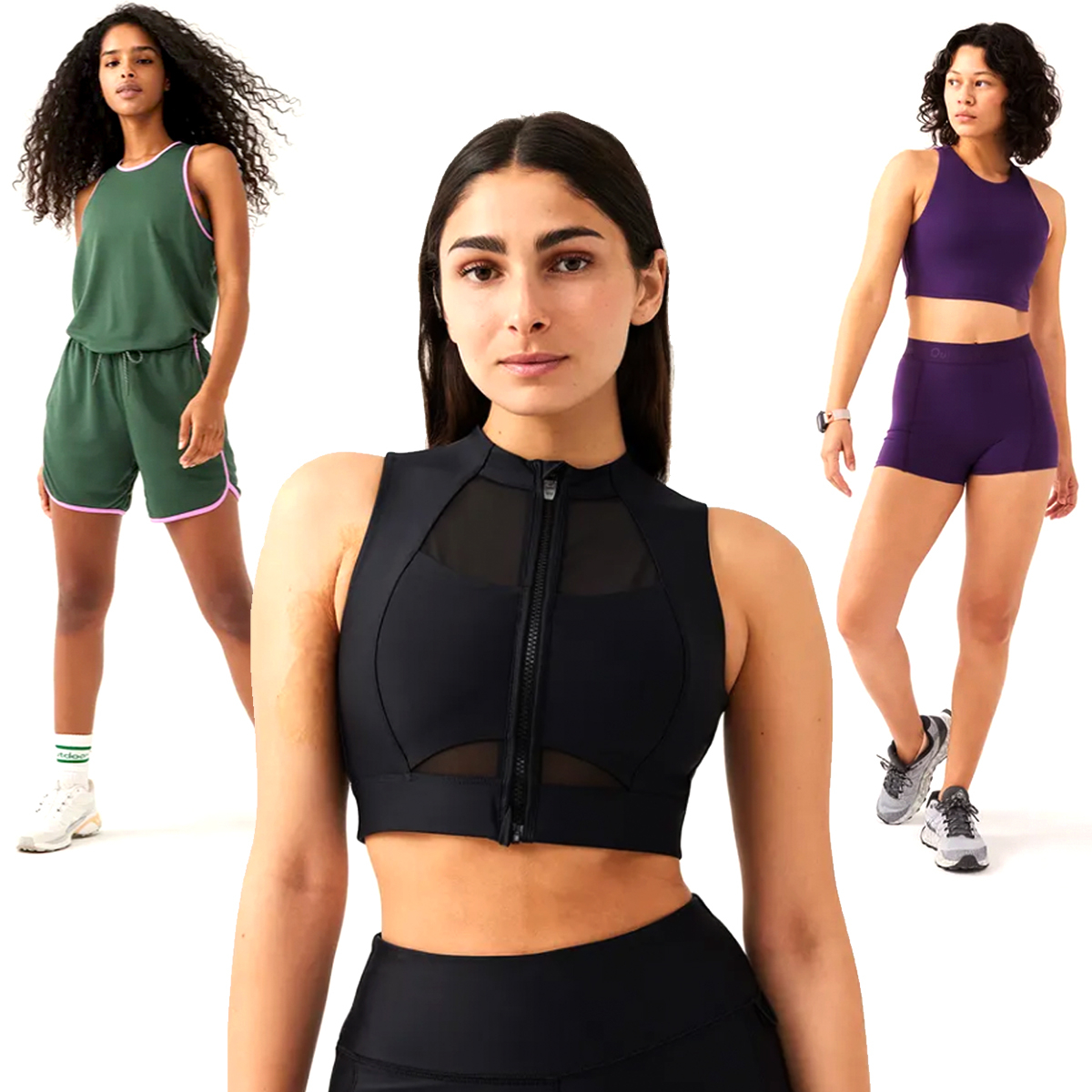 Green Racer Back Sport Bra by Outdoor Voices on Sale