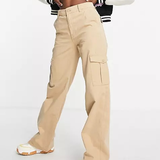 Women´s Harem Cargo Trousers Cotton Pants Solid Punk Loose Long Sports -  Walmart.com