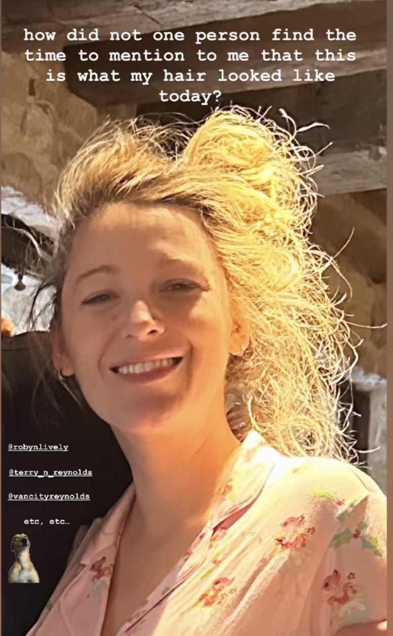 Blake Lively, hair, Instagram story