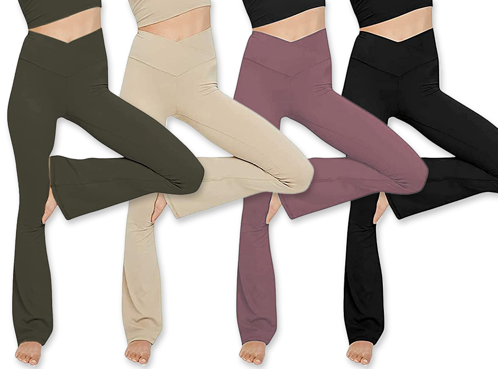 Women's Casual Bootleg Yoga Pants - Flare Leggings For Women High
