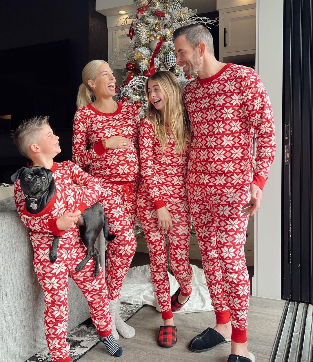 Red matching christmas online pyjamas