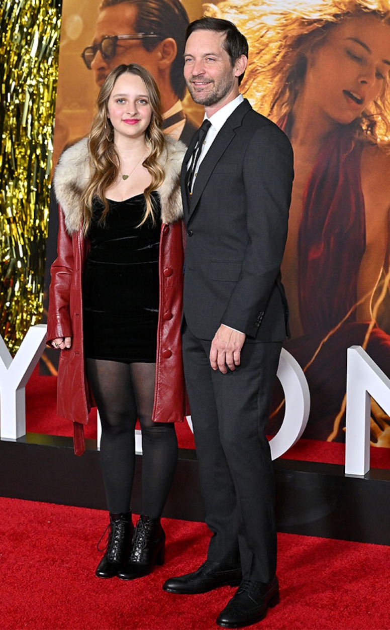 Babylon Premiere Red Carpet, Ruby Sweetheart Maguire, Tobey Maguire