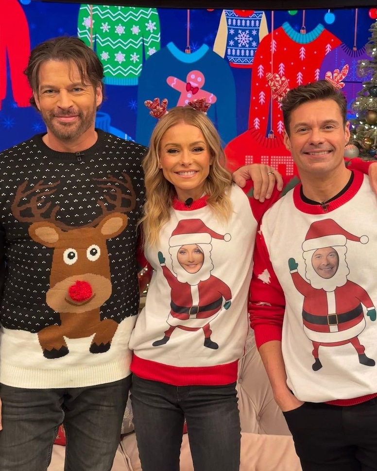 Kelly Ripa, Ryan Seacrest, Harry Connick Jr., Holidays 2022