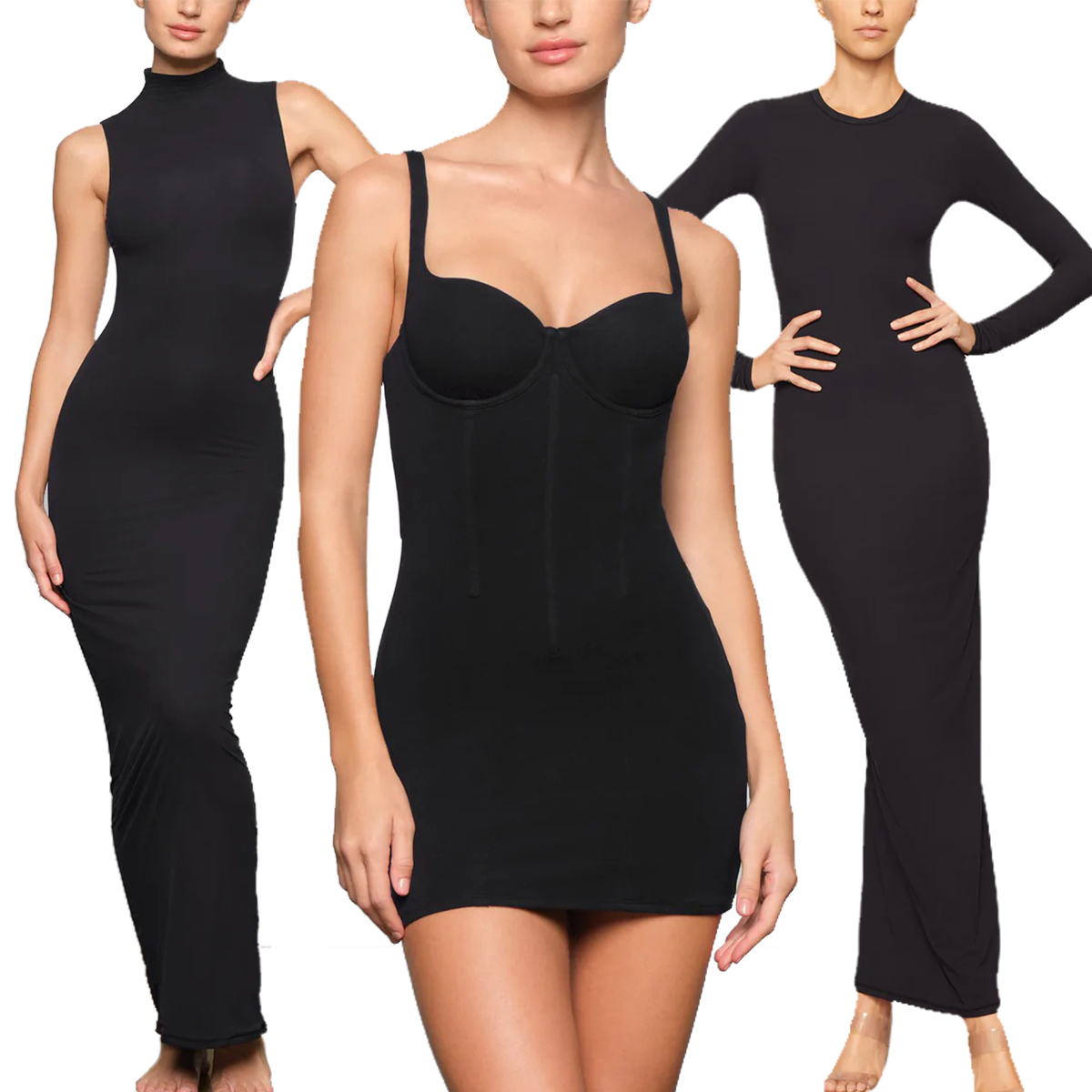 Skims black backless dress XS, Women's Fashion, Dresses & Sets