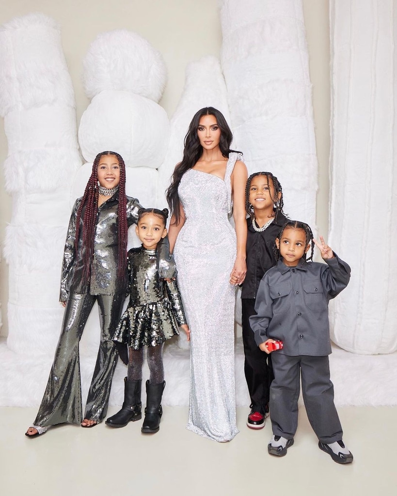 Kim Kardashian, North West, Chicago West, Saint West, Christmas 2022