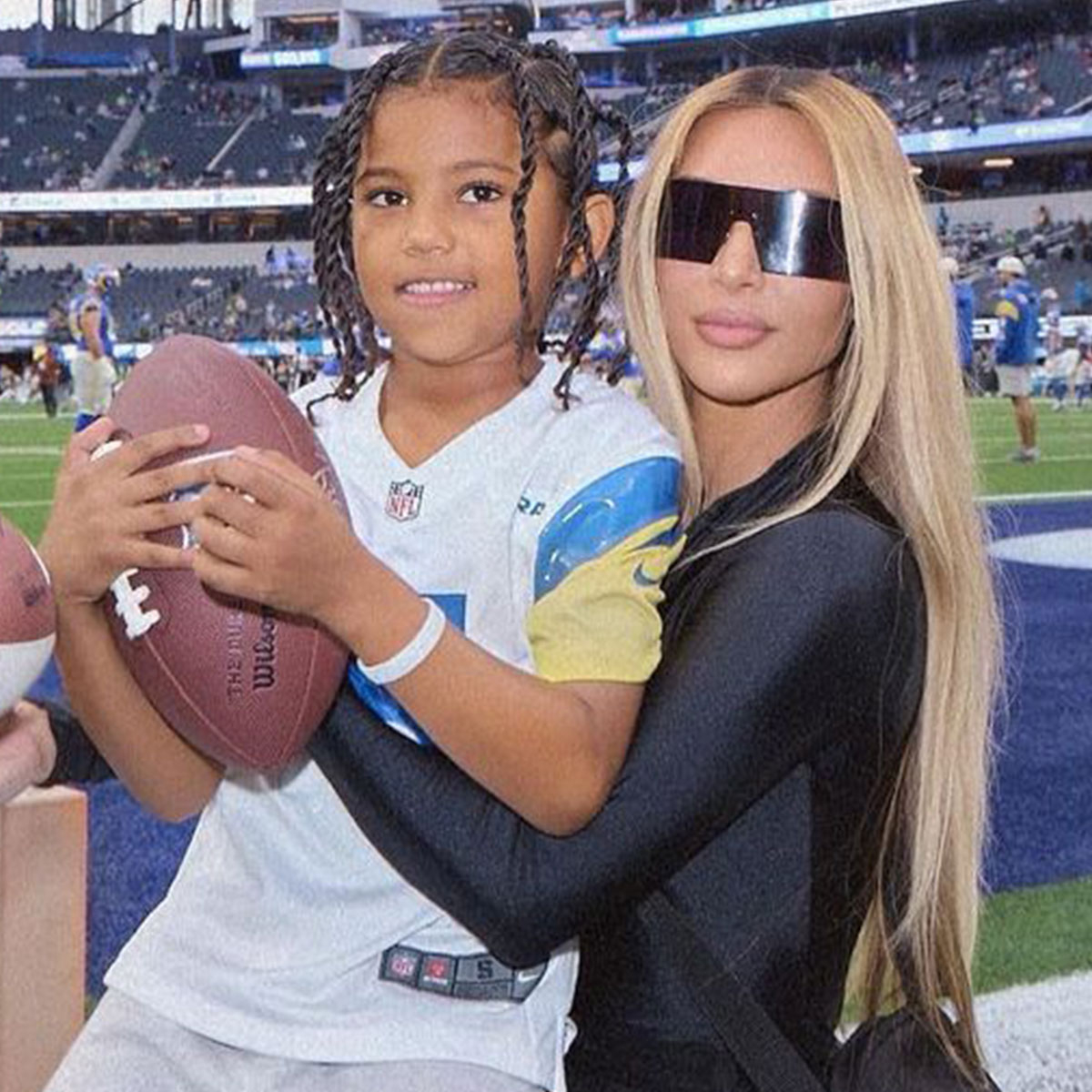 Kim Kardashian Celebrates Saint West's 7th Birthday at Football Game