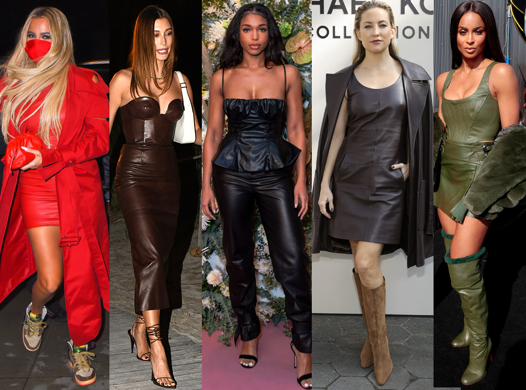 Hailey Bieber might just convince you to invest in a leather dress