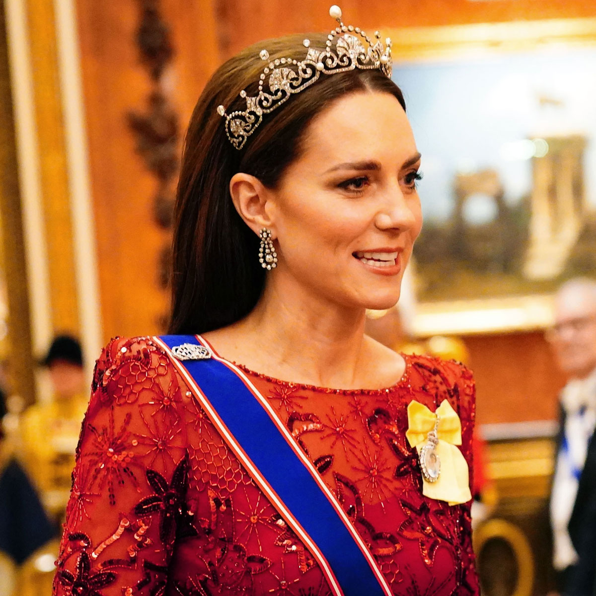 Kate Middleton Goes Full Princess Mode in Sparking Gown & Royal Tiara
