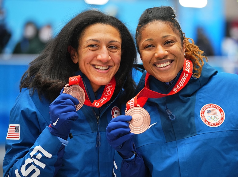 Beijing Winter Olympics 2022, Elana Meyers Taylor, Sylvia Hoffman, Team USA, Bronze Medal