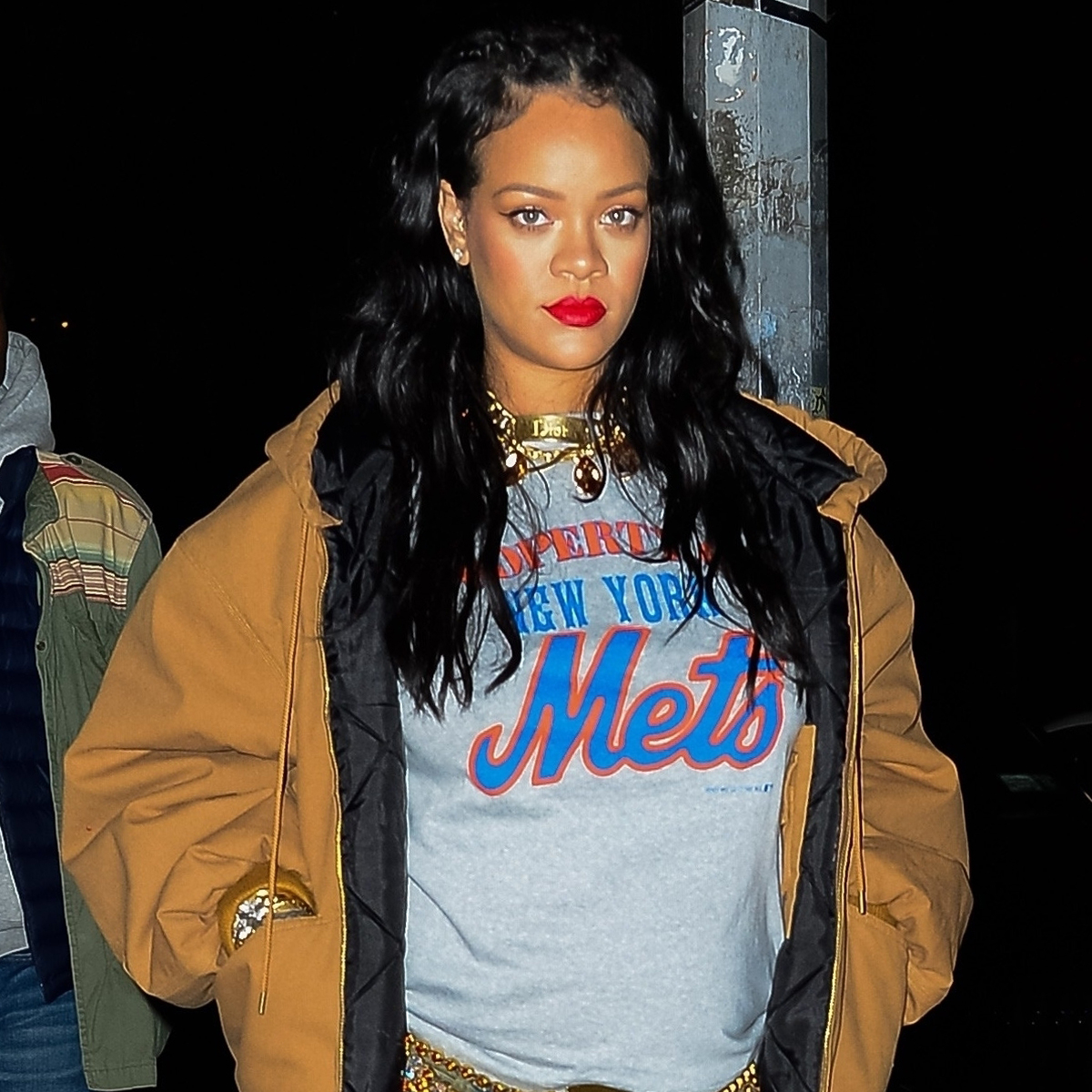 Rihanna Showed Her Team Spirit In a New York Yankees Jacket and