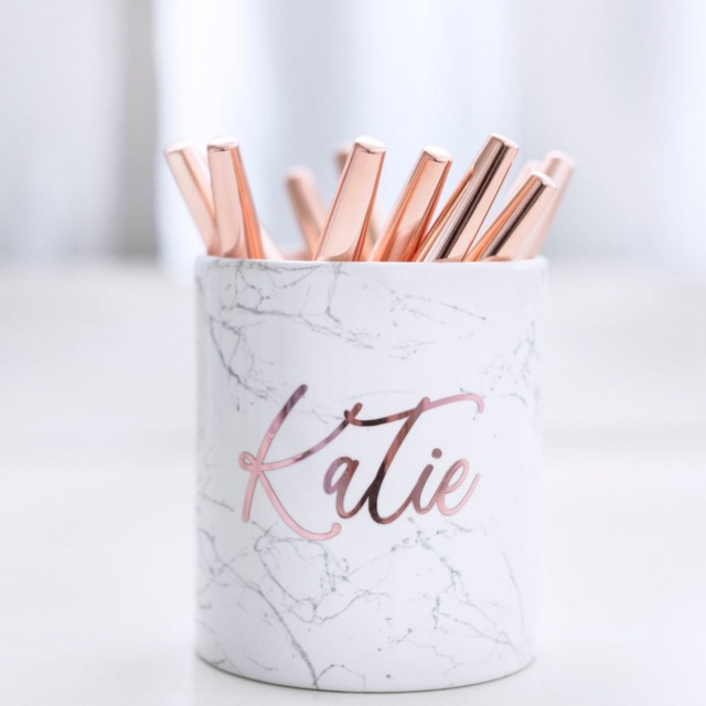 Rose Gold Office Supplies Set Include Multifunctional Desk