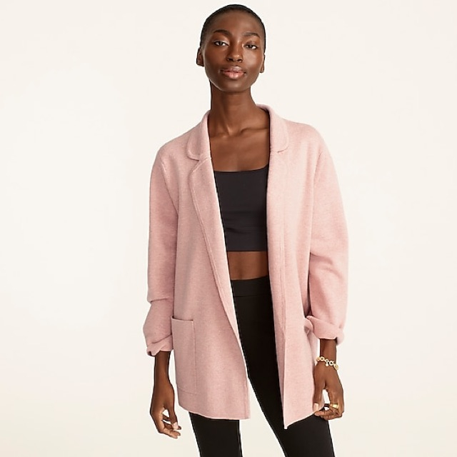 J crew cropped sweater blazer sale