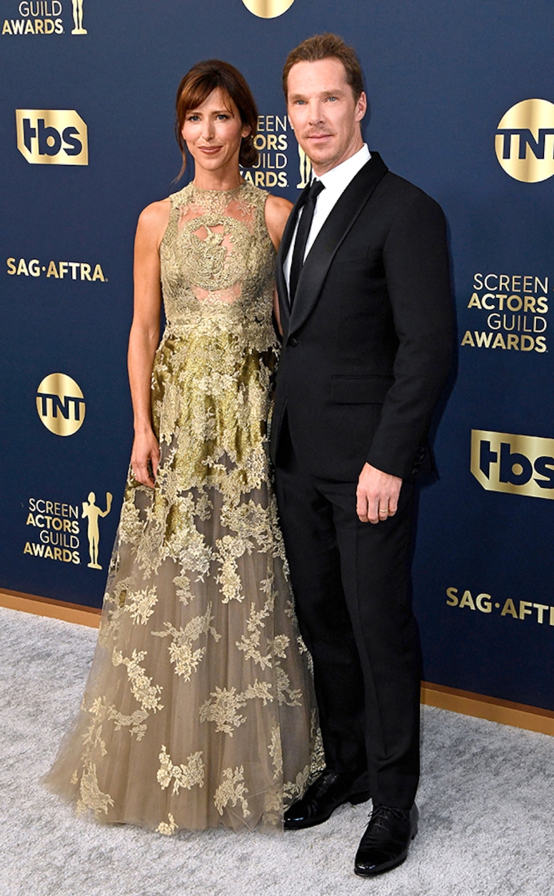 Sophie Hunter, Benedict Cumberbatch, 2022 SAG Awards, 2022 Screen Actors Guild Awards, Red Carpet Fashion, Couples