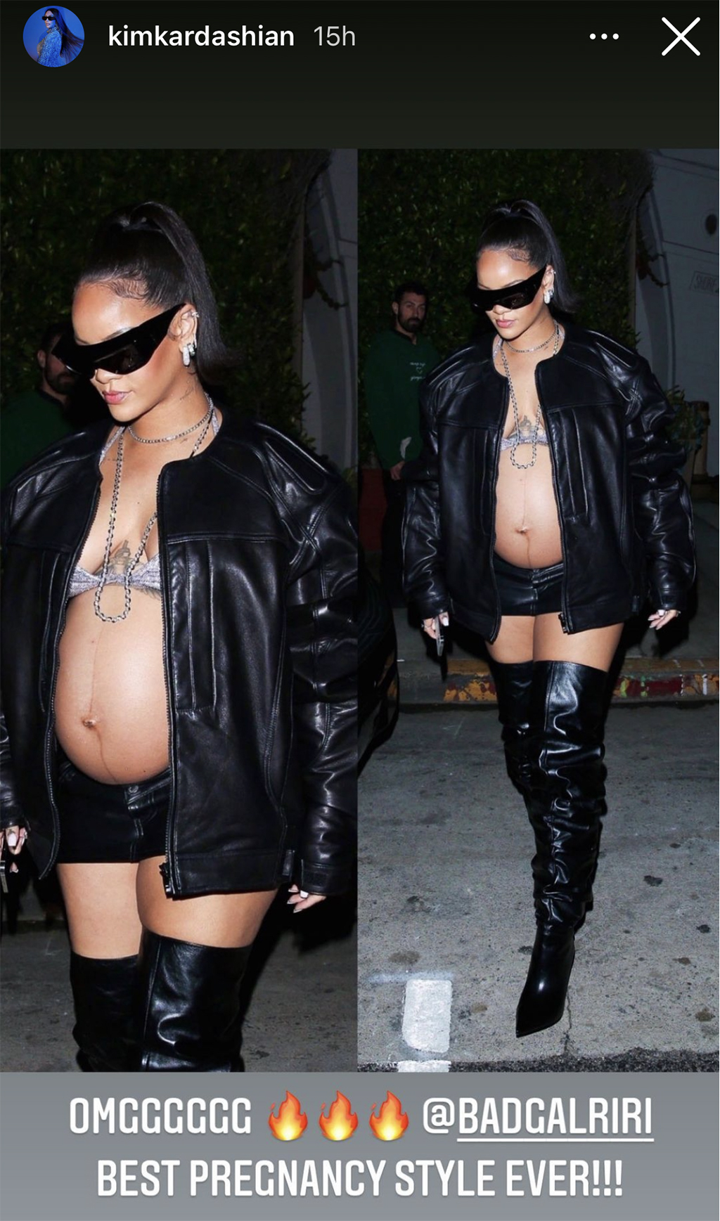 Rihanna's Baby Bump With Gold Body Jewelry & Cheetah Fleece – Photo –  Hollywood Life