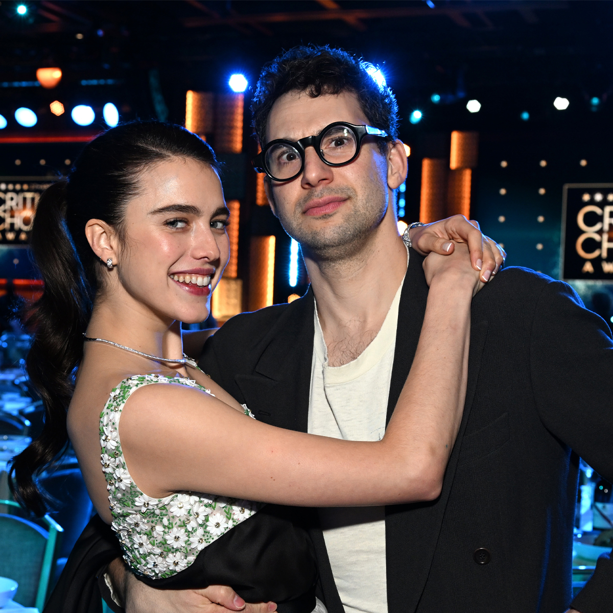 Margaret Qualley puts on a cosy display with her fiancé Jack Antonoff at  the Grammys