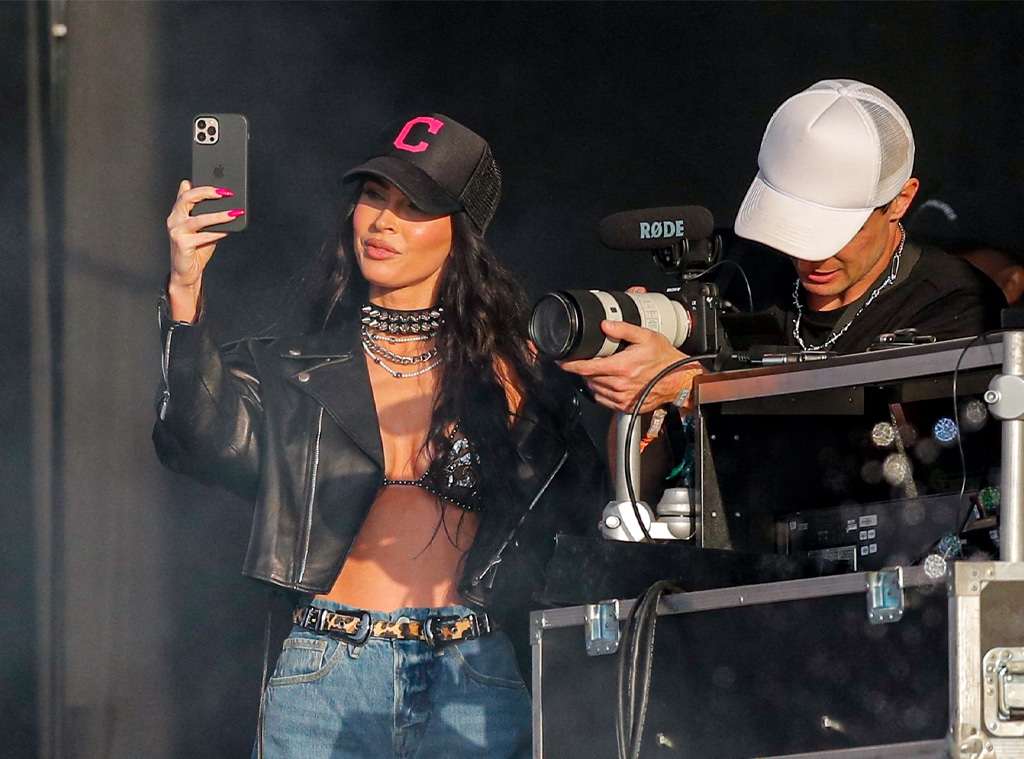 Megan Fox Masters the Bra Top Trend While Supporting Machine Gun Kelly