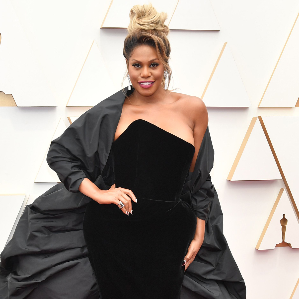 Laverne Cox Debuts Purple Hair Transformation on Grammys Red Carpet