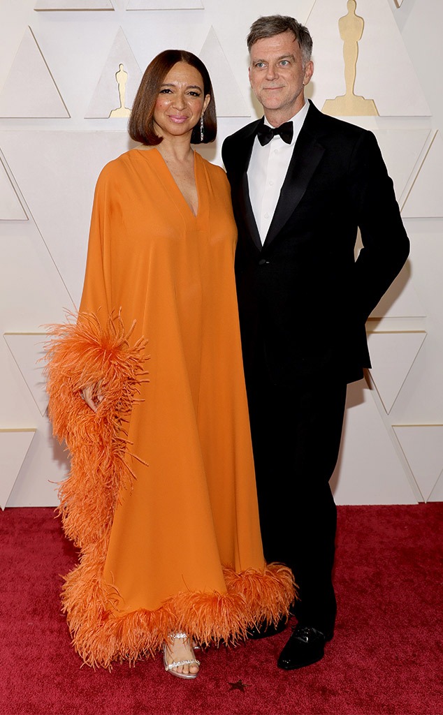 Maya Rudolph, Paul Thomas Anderson, 2022 Oscars, 2022 Academy Awards, Red Carpet Fashion, Couples