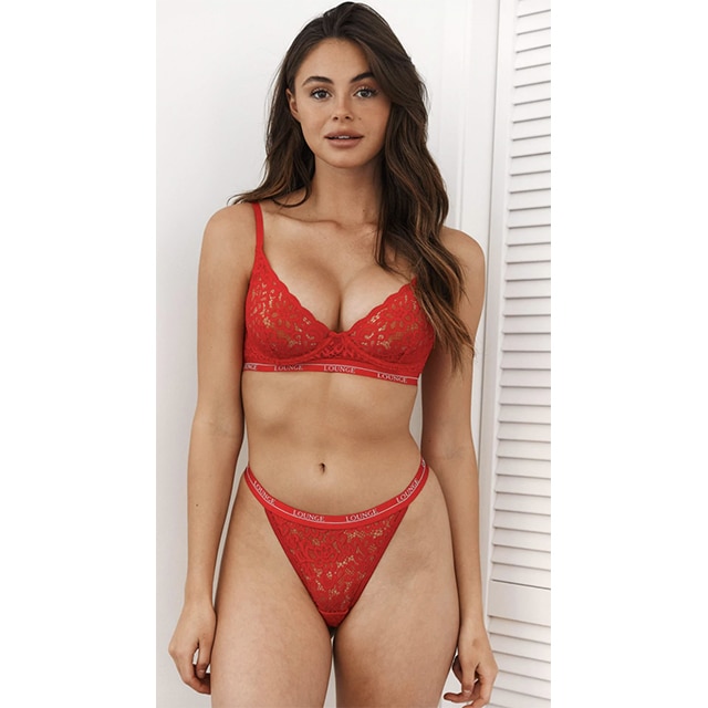 Lounge Bras for Women Non-Marking Underwear Sexy Lace Oversized