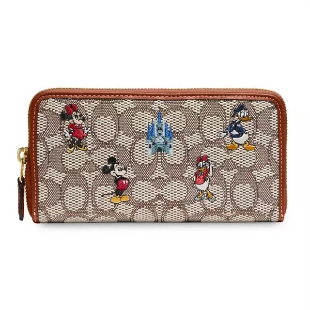 WDW - Coach Disney Parks Mickey & Friends Signature Jacquard Kitt Messenger  Crossbody Bag