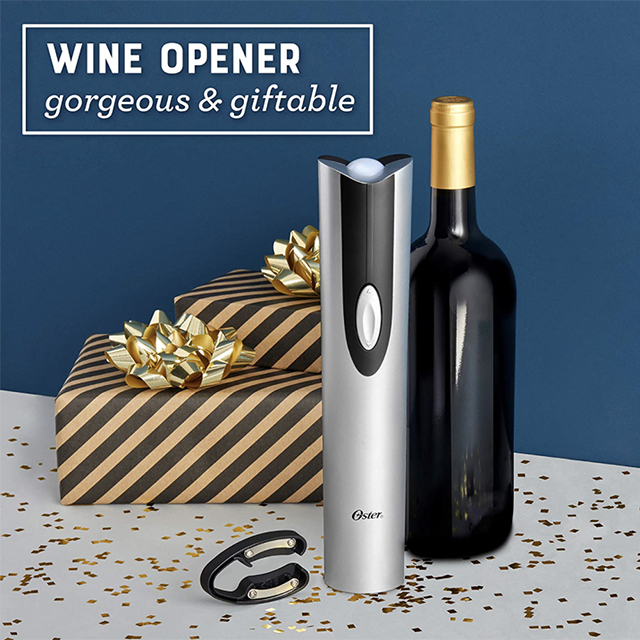 Secura Electric Wine Opener, Automatic Electric Wine Bottle Corkscrew  Opener with Foil Cutter, Rechargeable (Stainless Steel)