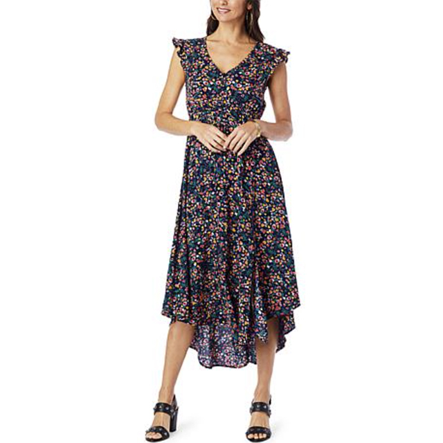 jessica simpson blue floral dress Alessia Blouse in Tile Blue Acrylic Ditsy main image 1