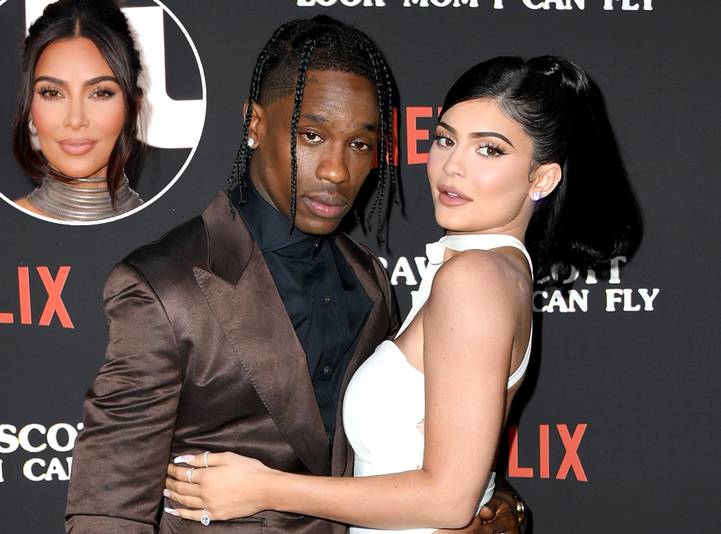 Kylie Jenner, Travis Scott, Kim Kardashian