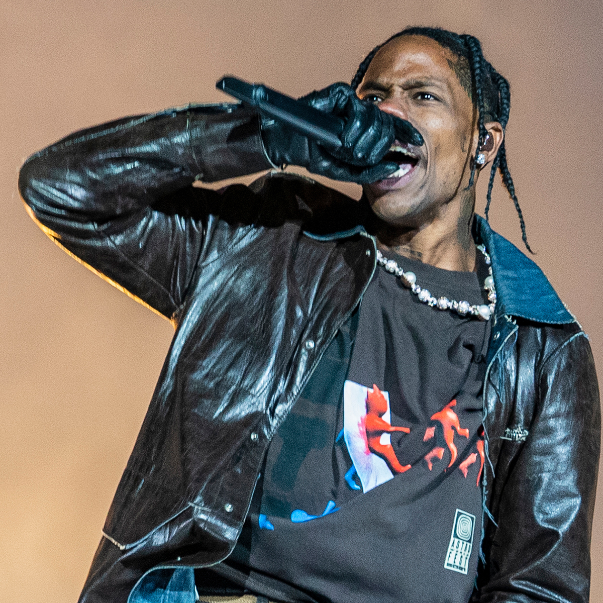 Travis Scott Gives Surprise Performance at Revolve Festival Party