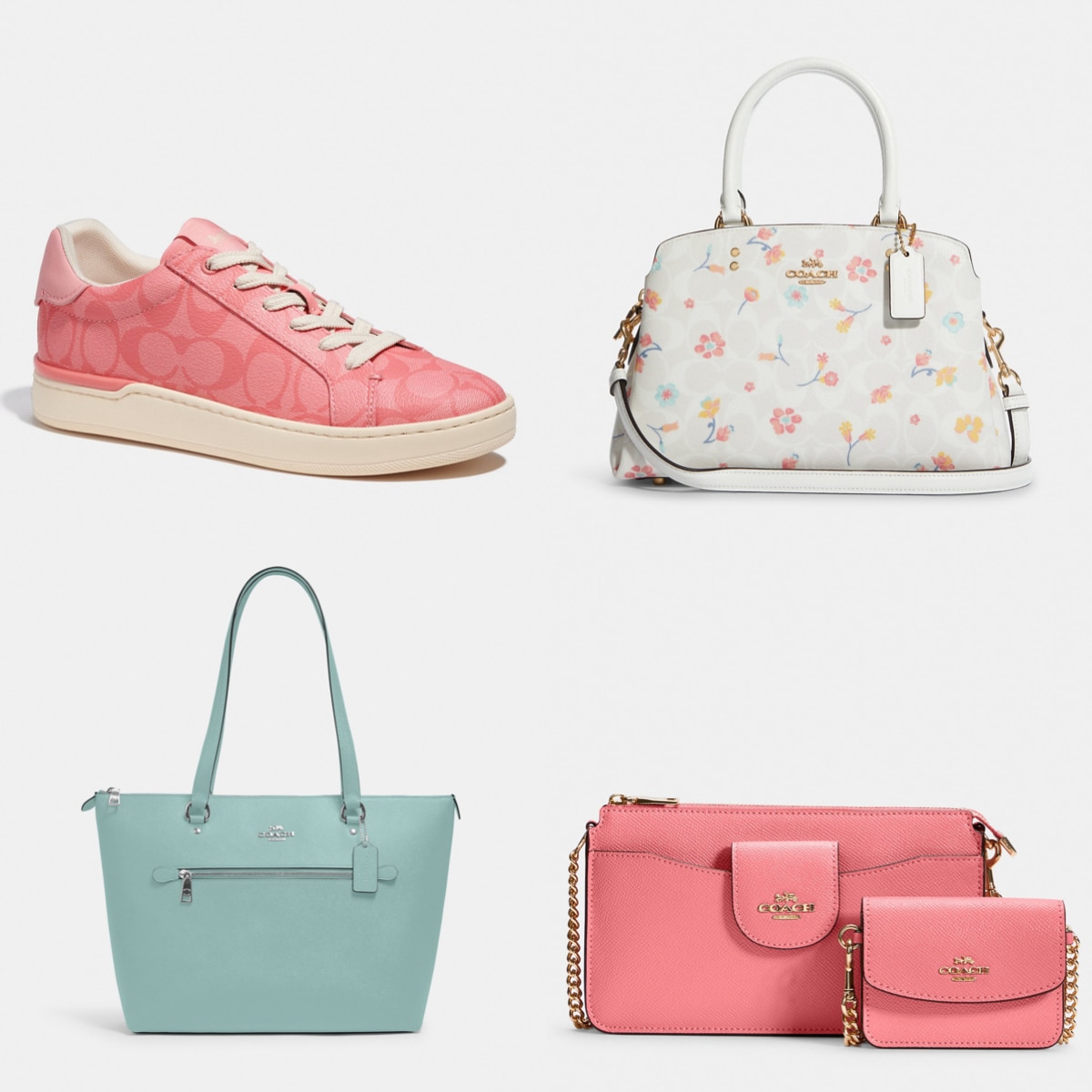 Coach hand-bag purse charm flower white pink | Purses and bags, Spring  handbags, Coach purses