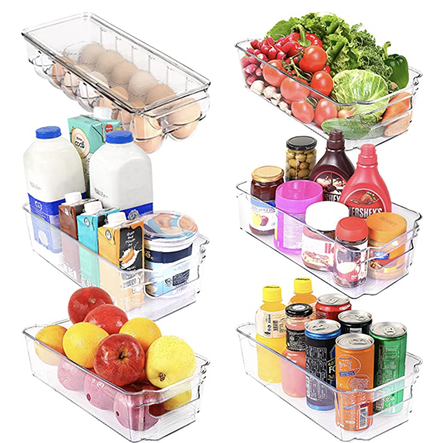 Utopia Home - Fridge Organizer Bins - Set of 8 Refrigerator Organizer Set -  Pantry Organizers and Storage - Clear