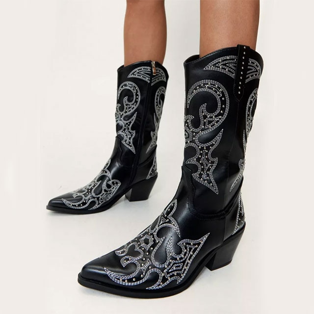 Cowboy boots clearance trendy