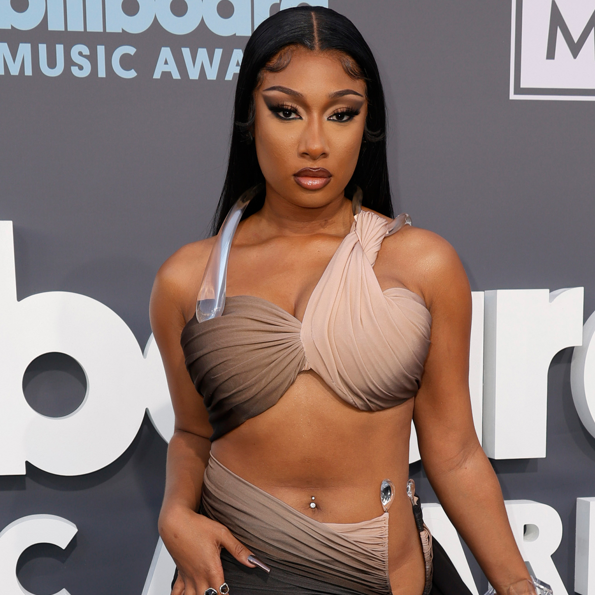 Megan Thee Stallion Wears Low-Rise Pants With Built-In Underwear
