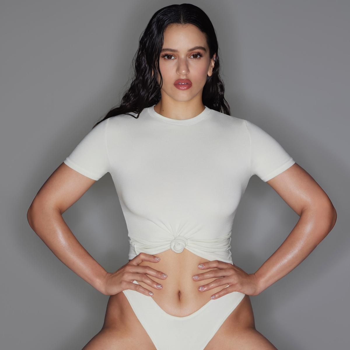 Rosalía bares her cotton underwear for SKIMS's first bilingual campaign  [Video]