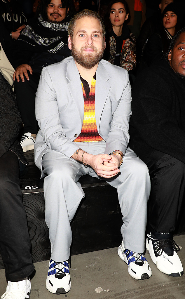 Jonah Hill keeps it casual cool in a colorful striped sweater and jeans  while out in LA