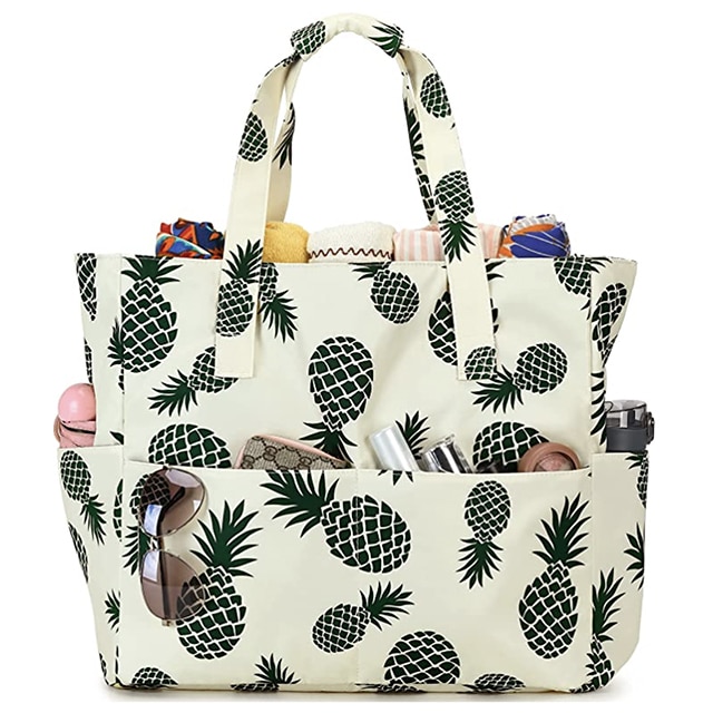 Fashion Women Summer Shoulder Outdoor Tote Beach Large Zipper Bag Shopper Travel 