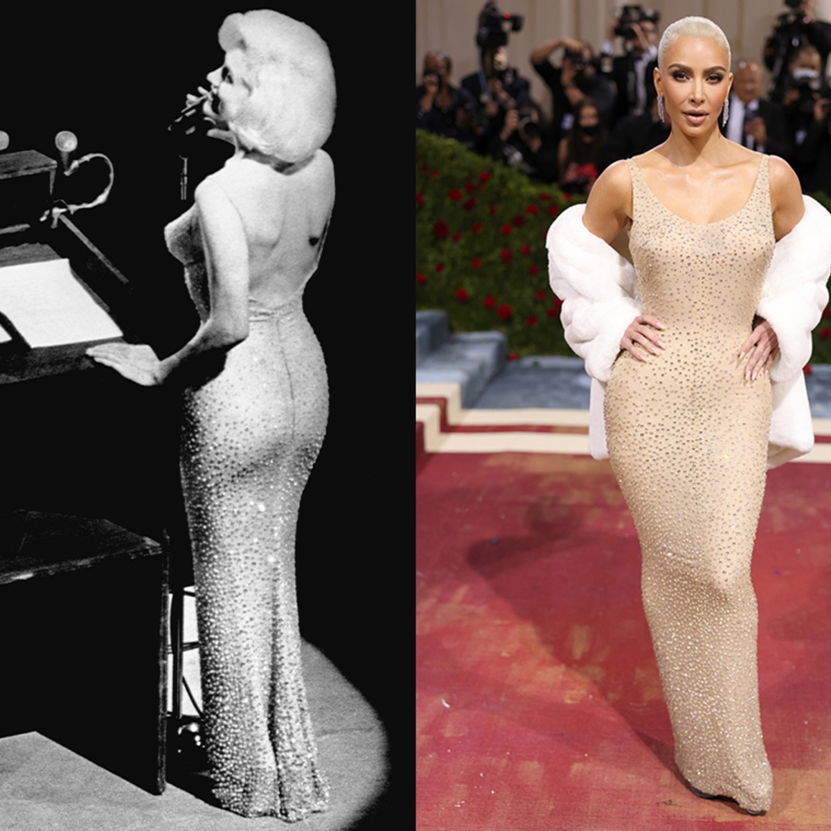El sacrificio de Kim Kardashian para usar un legendario vestido de Marilyn  Monroe en la Met Gala 2022 - E! Online Latino - MX
