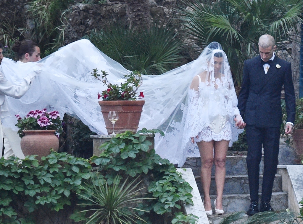 See Kourtney Kardashian in Wedding Dress, Courtesy of Alabama Barker - E! Online