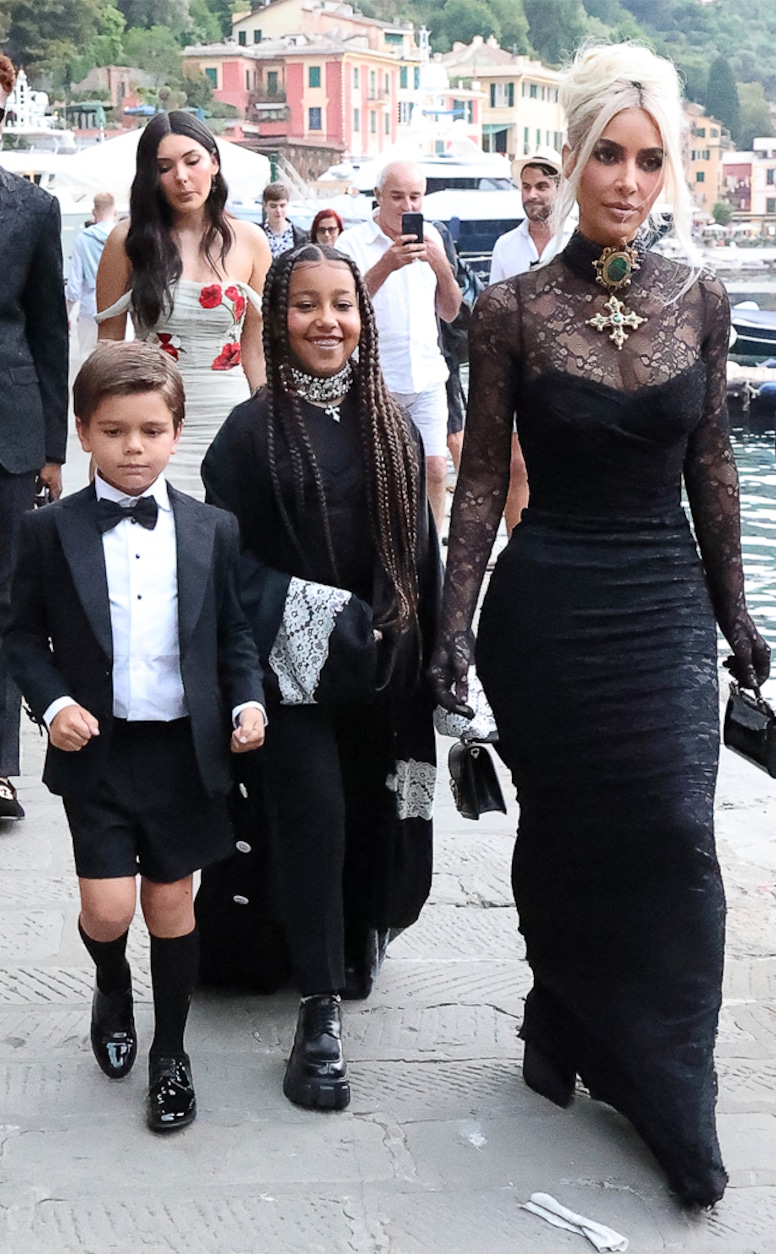 Kim Kardashian, North West, Reign Disick, Wedding Guest, Kourtney Kardashian, Travis Barker, Wedding, Italy