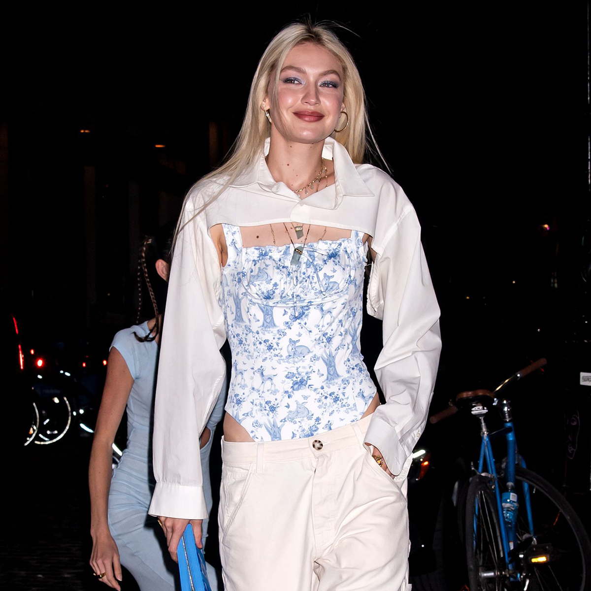 Be a cut above the rest like Gigi Hadid in cut out denim trousers from  Still Here