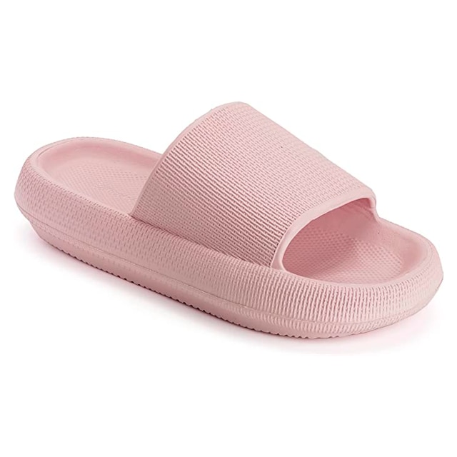 TREEMALL Pillow Sandals Cloud Slides for Women Men,Quick Drying Buckle Sandals Non-Slip Open Toe Double Strap Sandals 