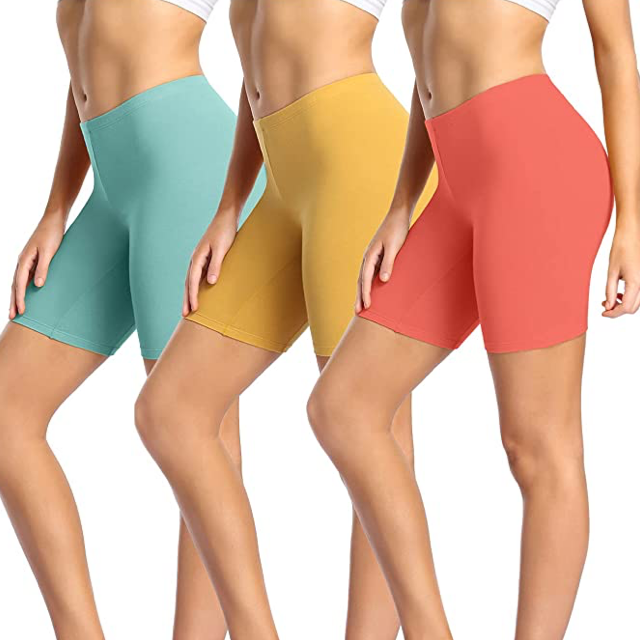 Anti Chafing Shorts for Women Under Dress, Slip Underwear Bike Shorts High  Waist Comfortable Yoga Shorts Boyshort 