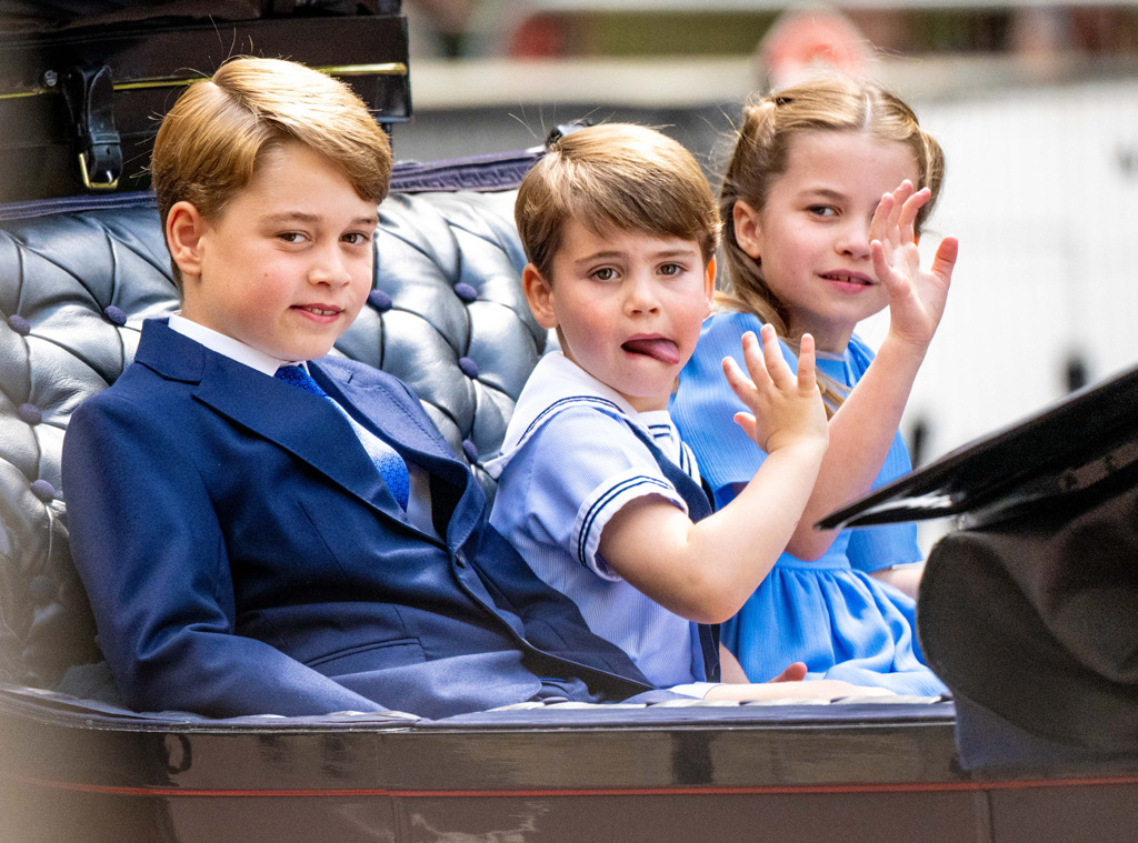 Trooping The Colour, 2022, Prince George, Princess Charlotte, Prince Louis