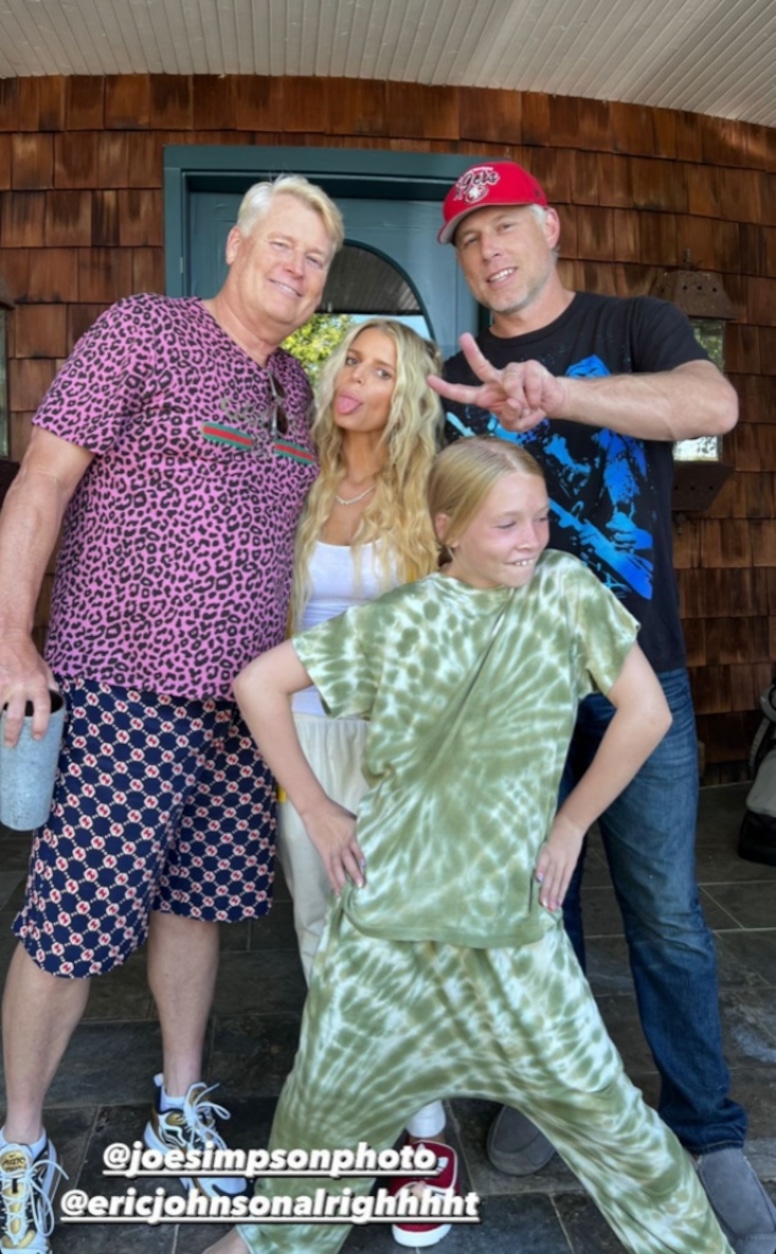 Jessica Simpson, Joe Simpson, Eric Johnson, Father's Day 2022