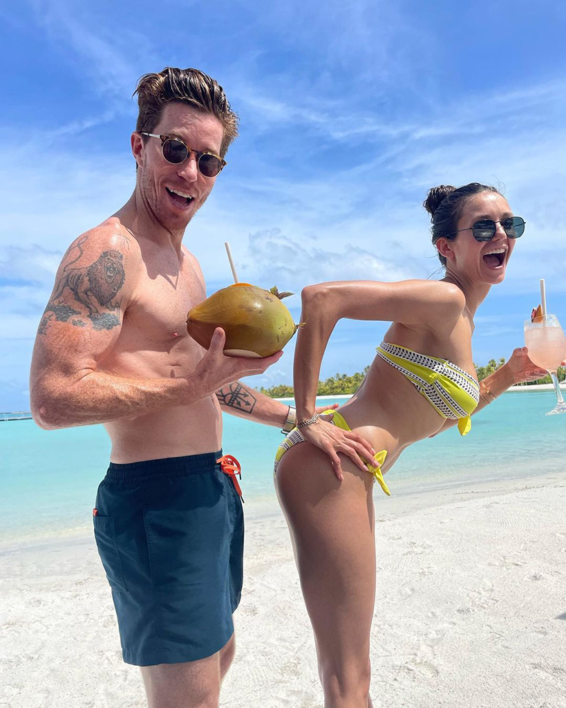 Nina Dobrev & Shaun White share fun bathing suit photos