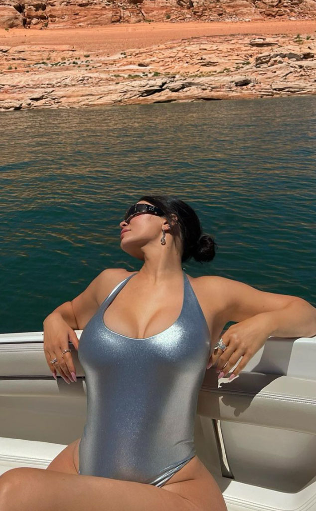 Kylie Jenner wore a swimsuit as a top