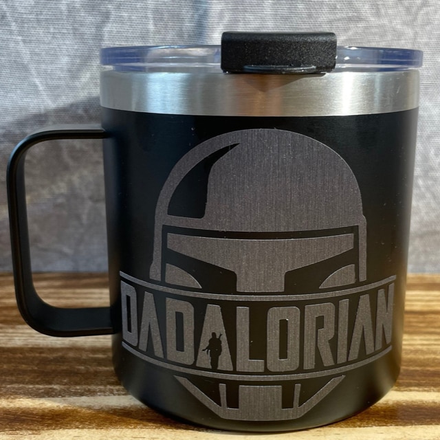 Mandalorian Mug/ Disney Mandalorian Mythosaur Star Wars Silver Metallic  Coffee Mug/ Mandalorian Beskar Coffee Lover Gift